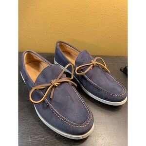 Peter Millar Excursionist Boat Shoes Mens Size 8M Blue Suede Leather NEW